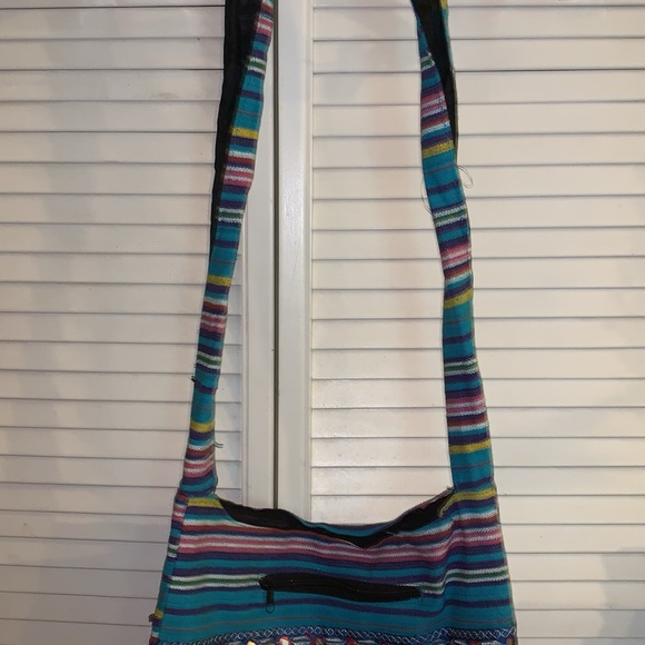 Vintage rare Elephant Embroidered boho Crossbody - Picture 5 of 7